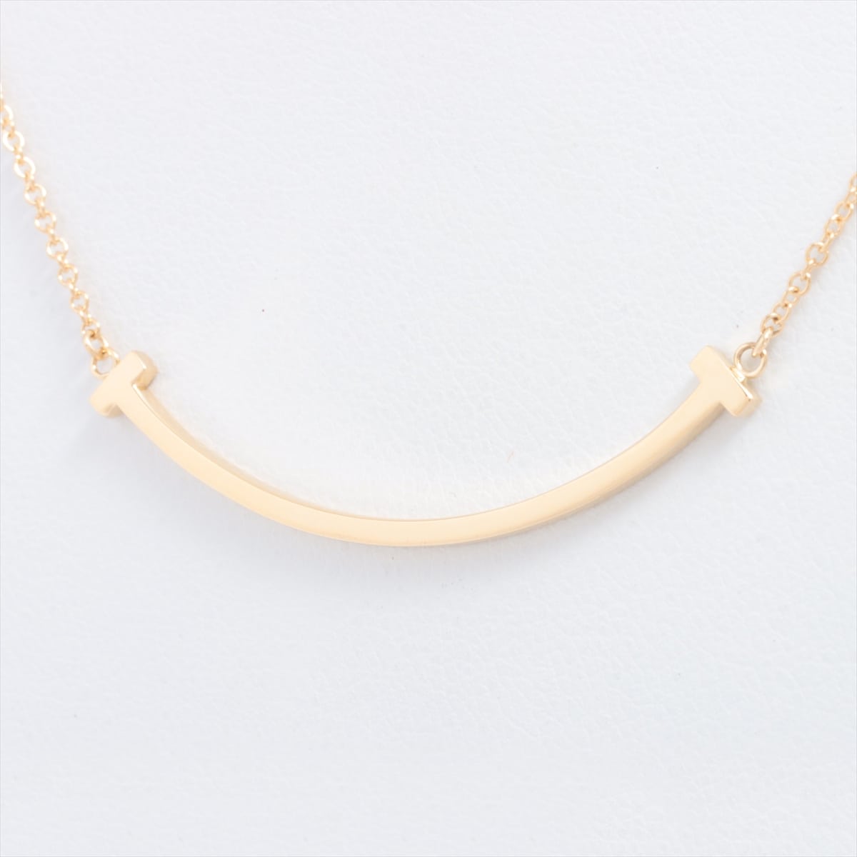 Tiffany T Smile Mini Necklace 750 YG 2.9g