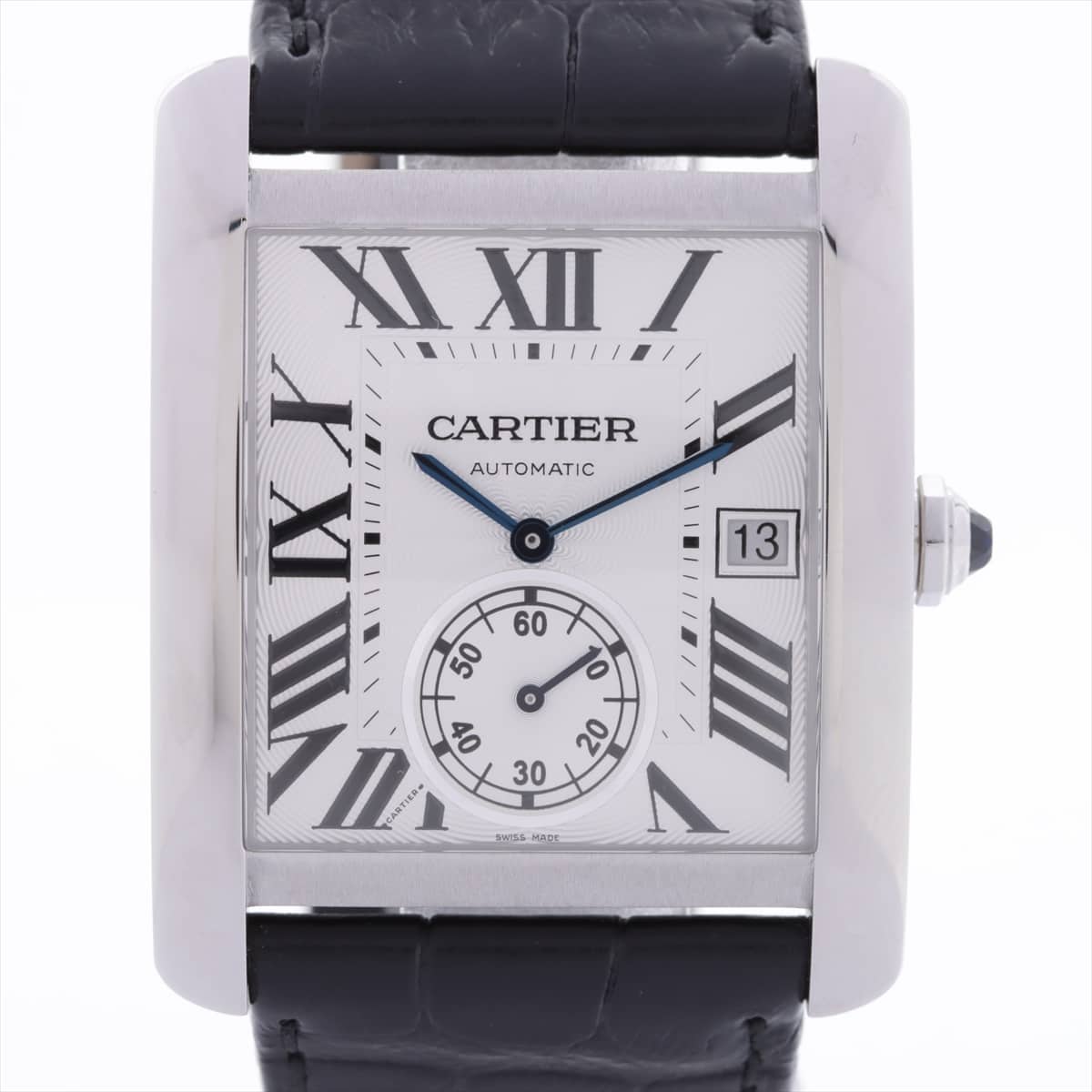 Cartier Tank MC W5330003 SS & Leather AT Silver-Face