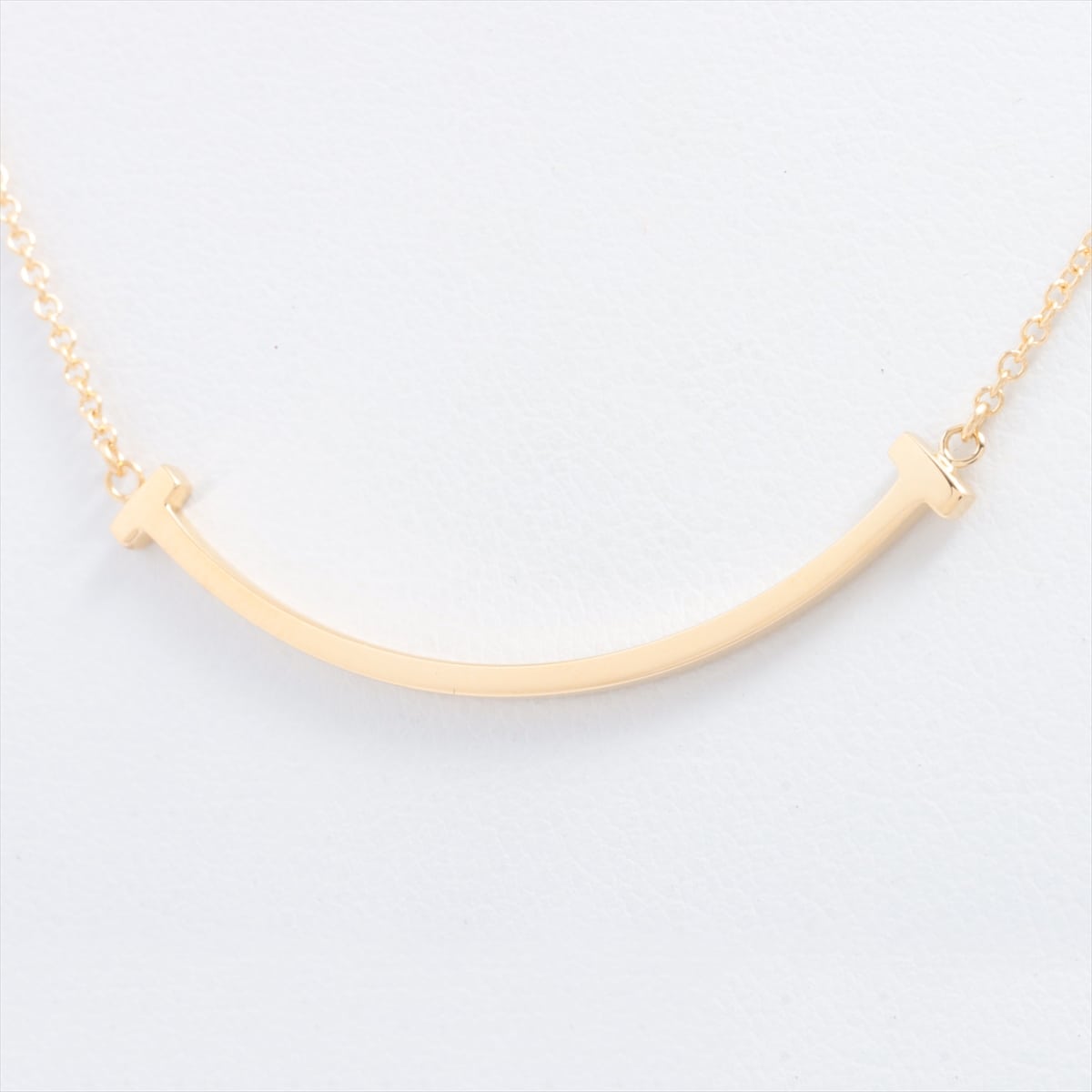 Tiffany T Smile Mini Necklace 750 YG 3.0g