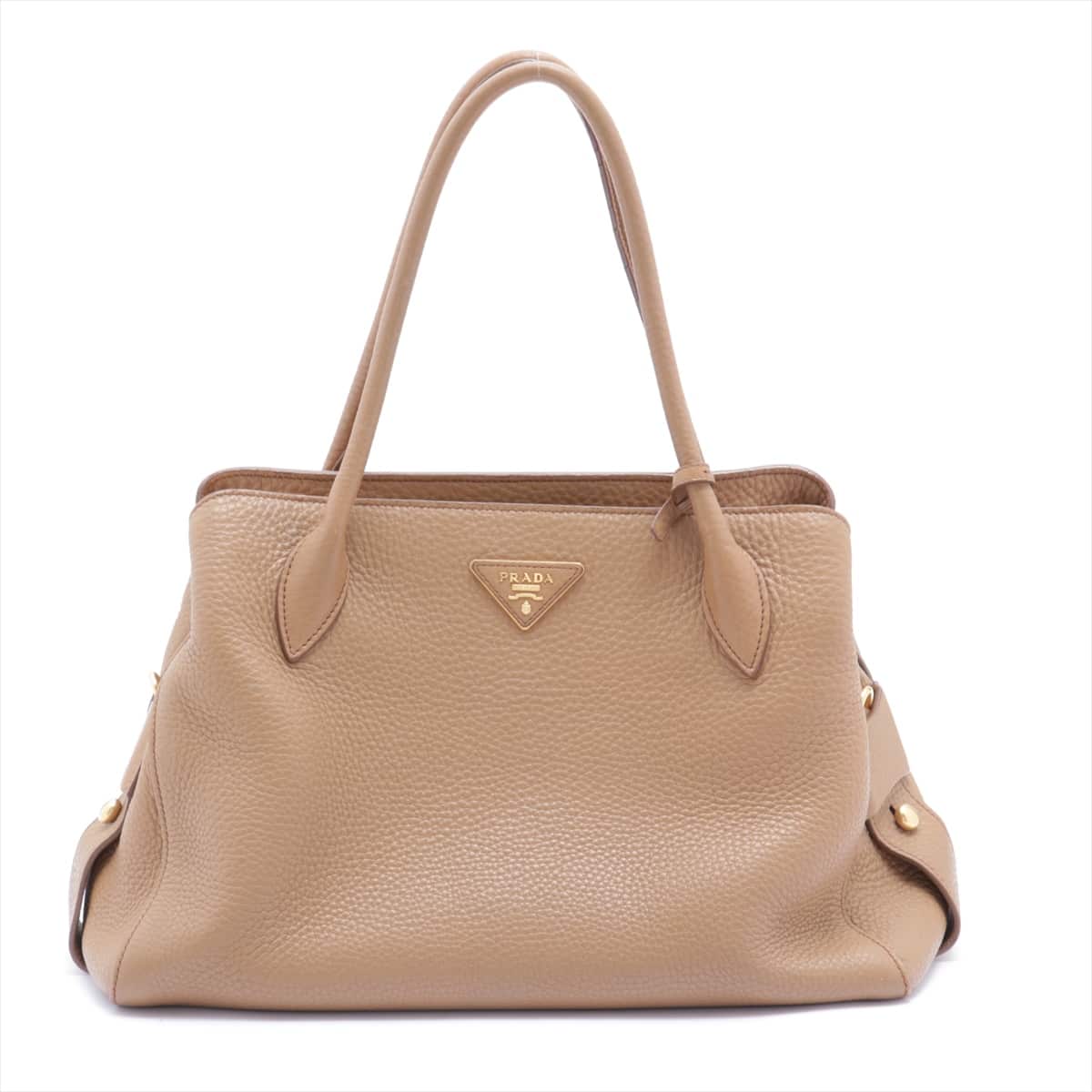 Prada Leather 2way handbag Brown