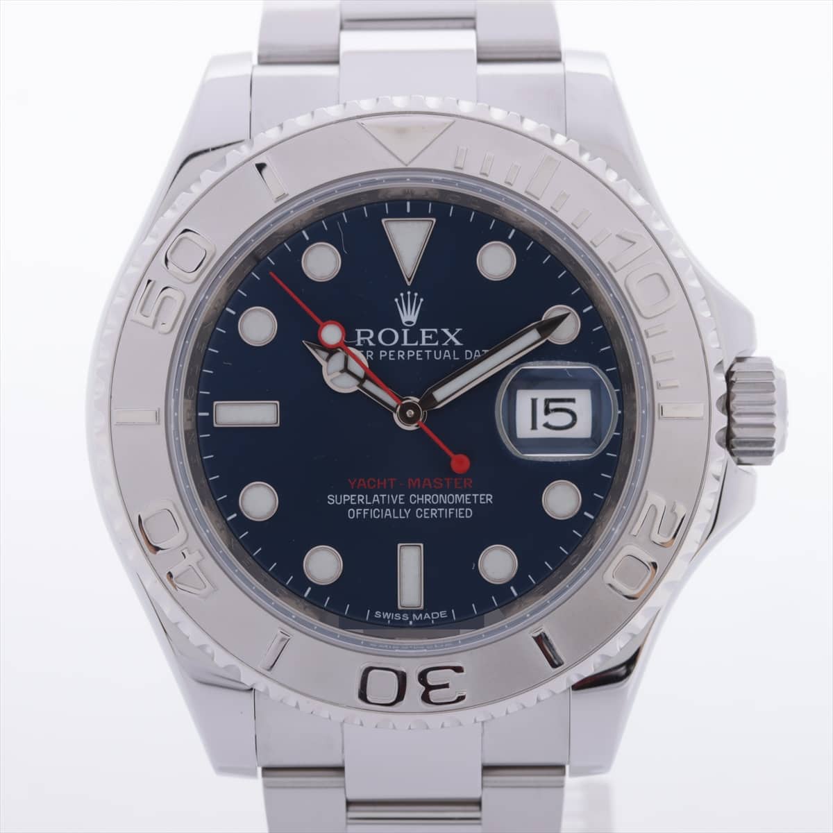Rolex Yacht‑Master 116622 SS×PT AT Blue-Face