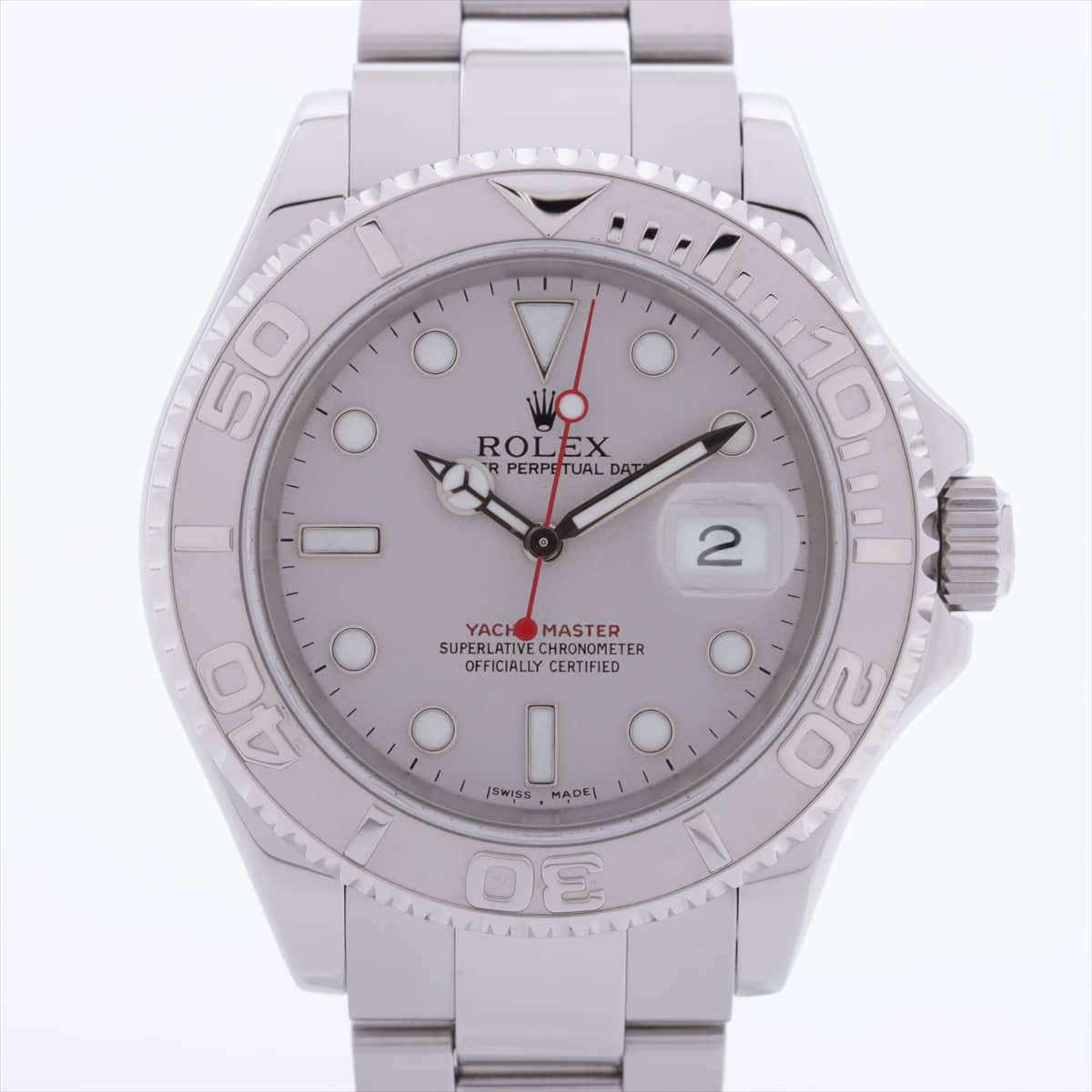 Rolex Yacht‑Master 16622 SS×PT AT Gray-Face Extra Link 1 Purchase date August 2002