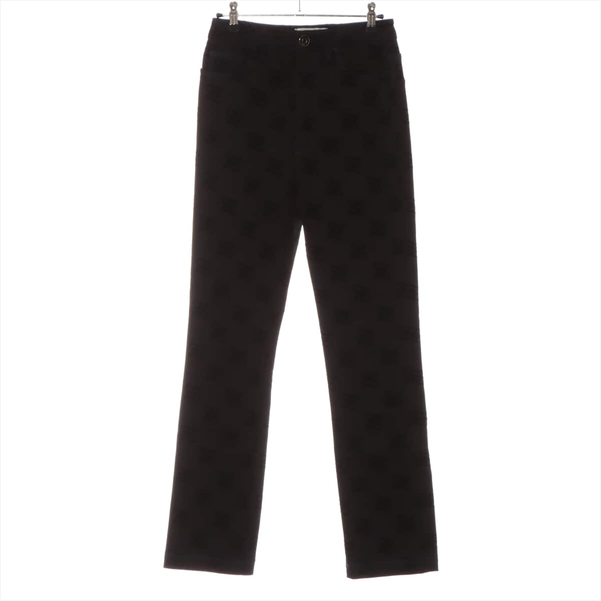 Fendi 19-year Cotton & Polyurethane Denim pants 38 Ladies' Black  Logo