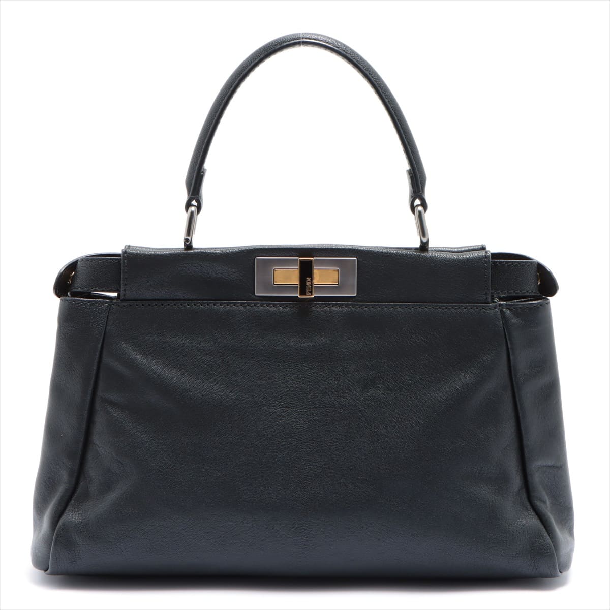 Fendi Peek-a-boo Leather 2way handbag Black 8BN211