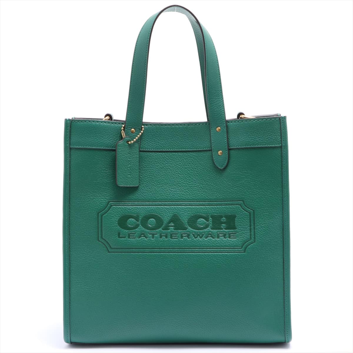 COACH Leather 2way shoulder bag Green C2781