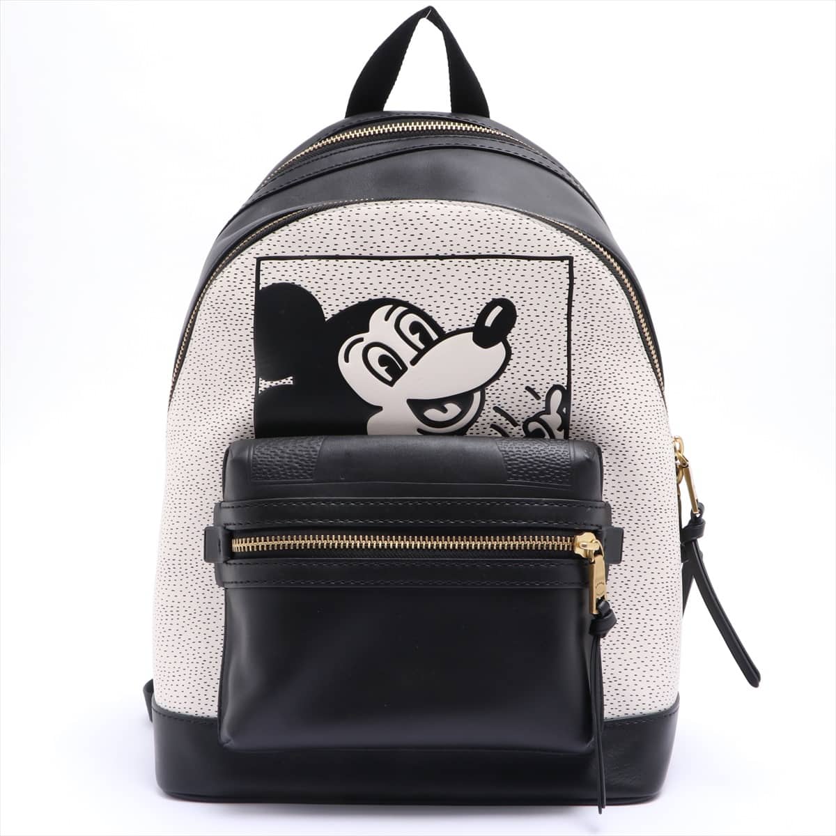 Coach x Disney Leather Backpack Black 5228 Keith Haring collaboration