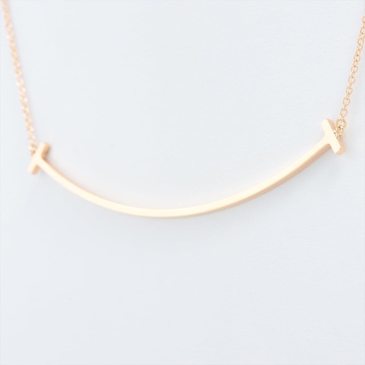 Tiffany T Smile Necklace 750 YG 3.7g