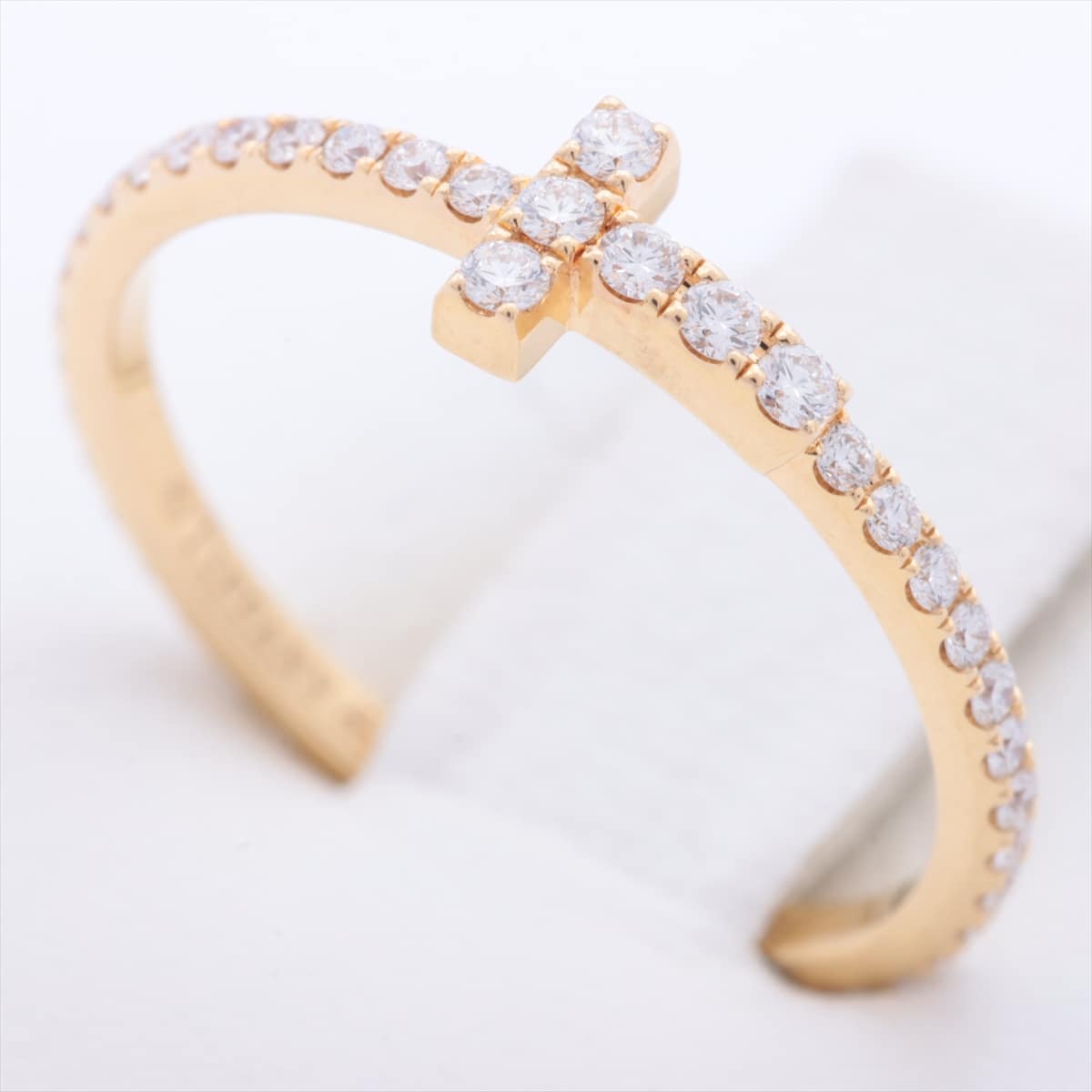 Tiffany T Wire Full circle diamond rings 750 YG 1.2g