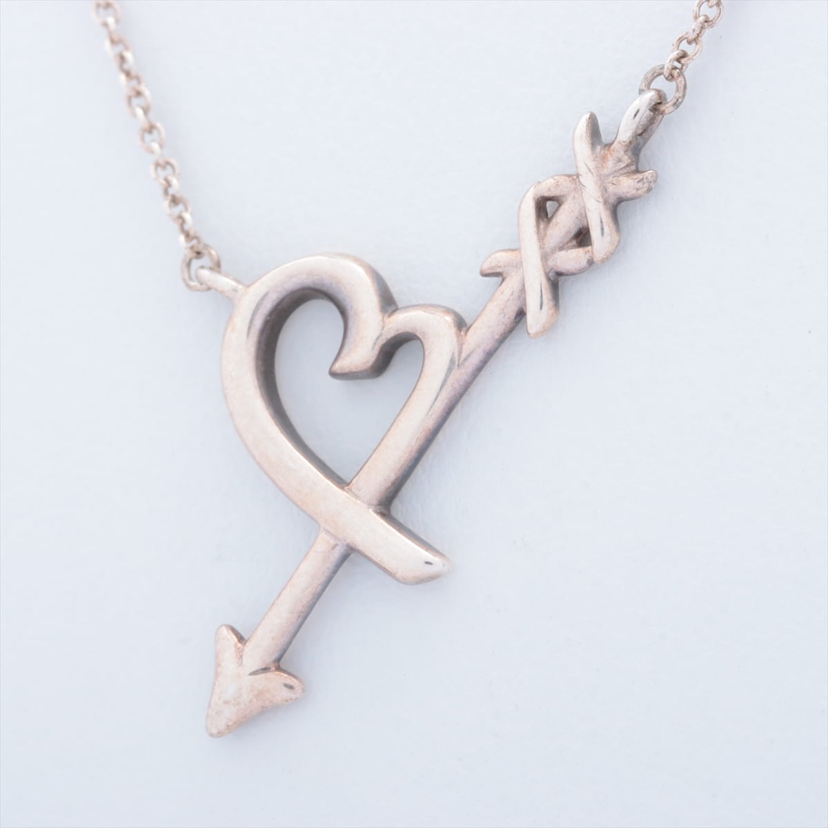 Tiffany Loving Heart Arrow Necklace 925 2.4g Silver