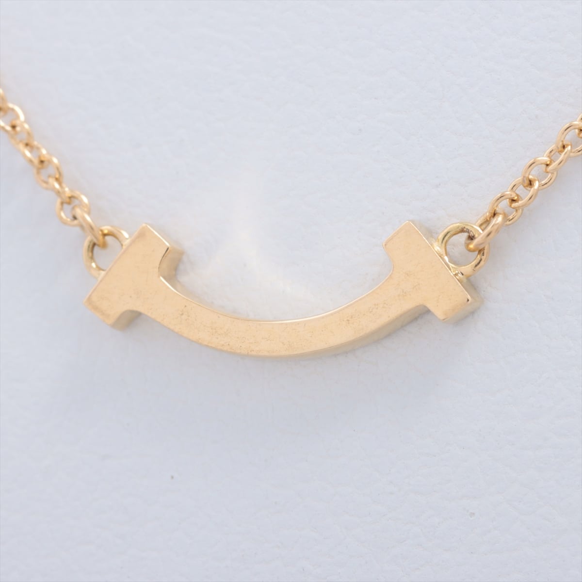 Tiffany T Smile Mini Necklace 750 YG 2.4g