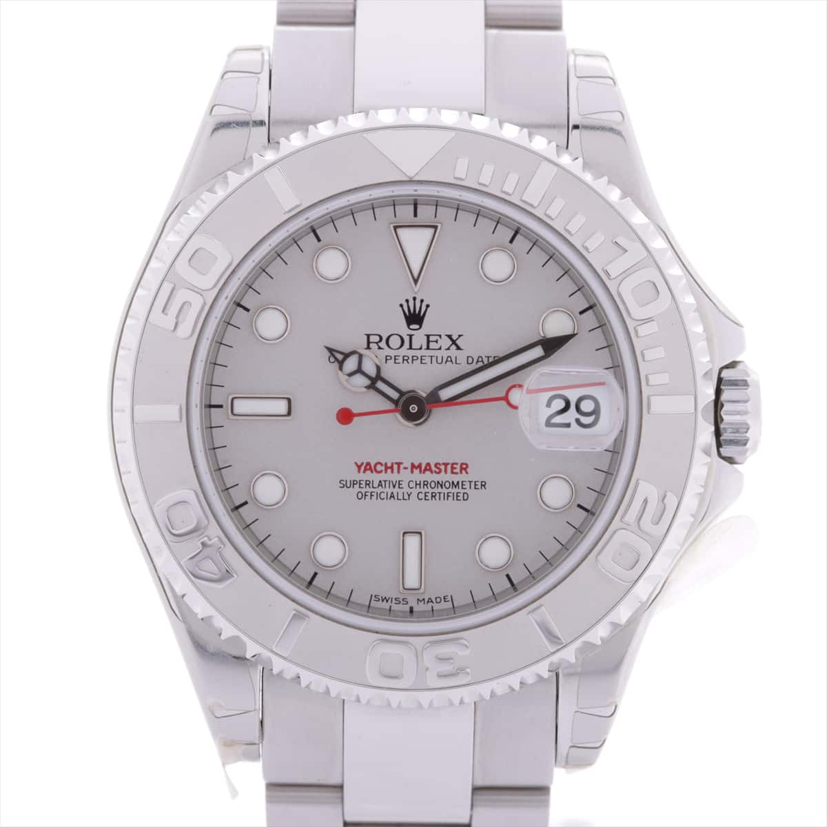 Rolex Yacht‑Master 168622 SS×PT AT Silver-Face Extra Link 2