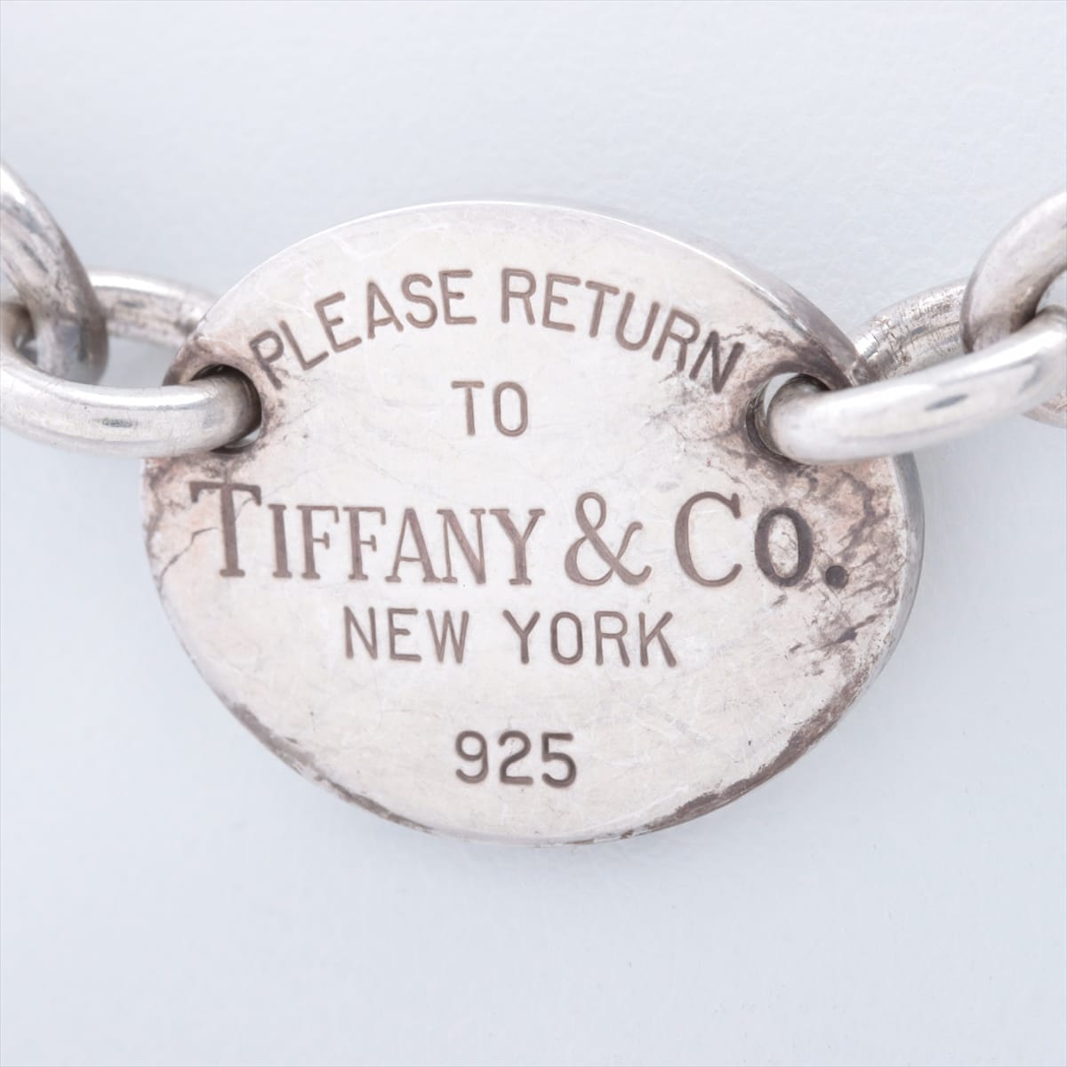 Tiffany Return To Tiffany Oval tag Choker 925 54.2g Silver