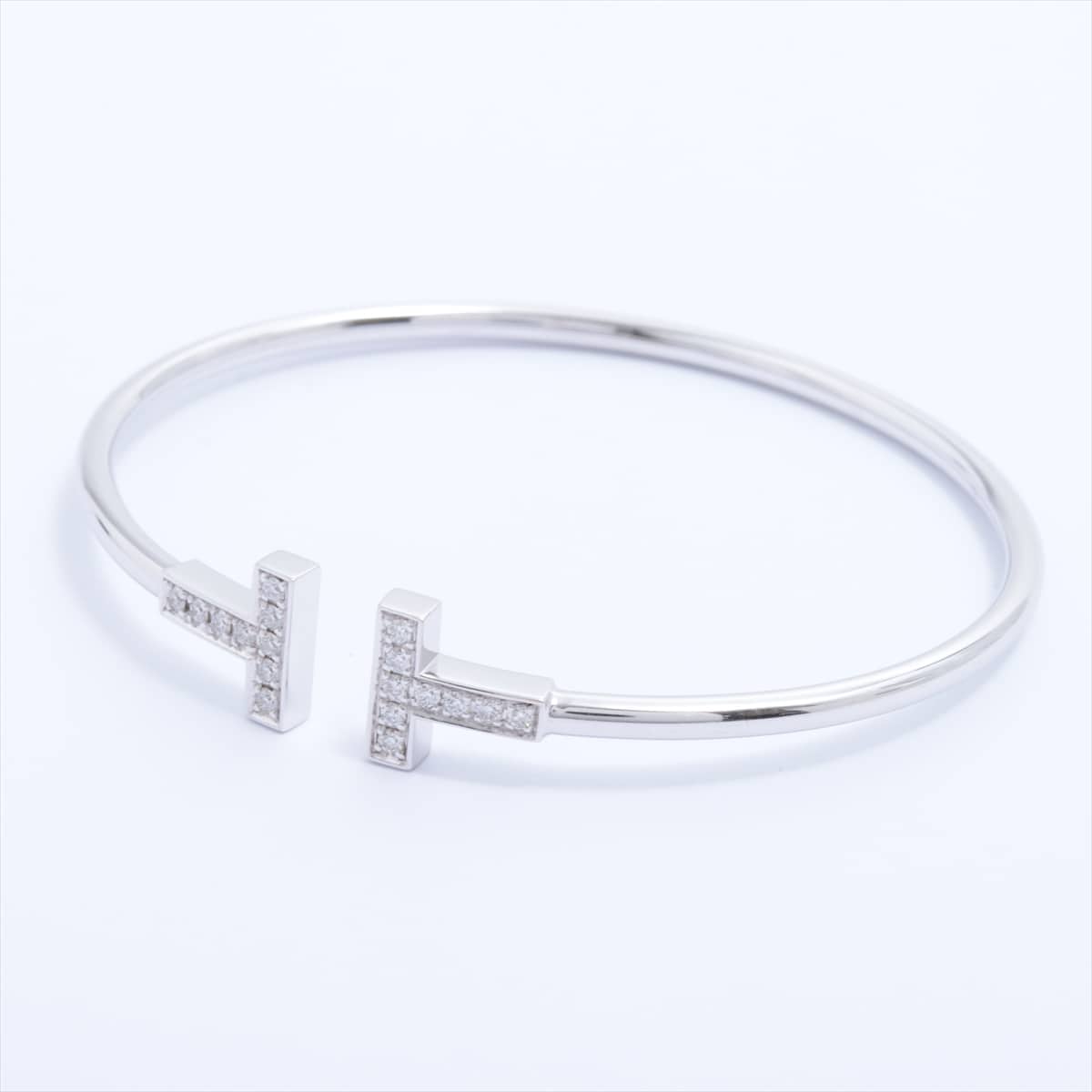 Tiffany T Wire diamond Bracelet 750 WG 8.5g