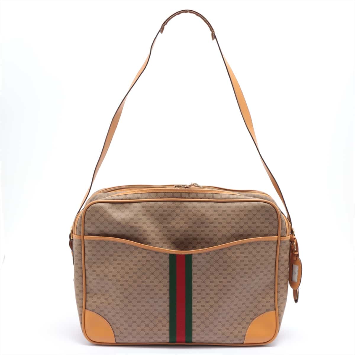 Gucci Old Gucci PVC & leather Shoulder bag Brown