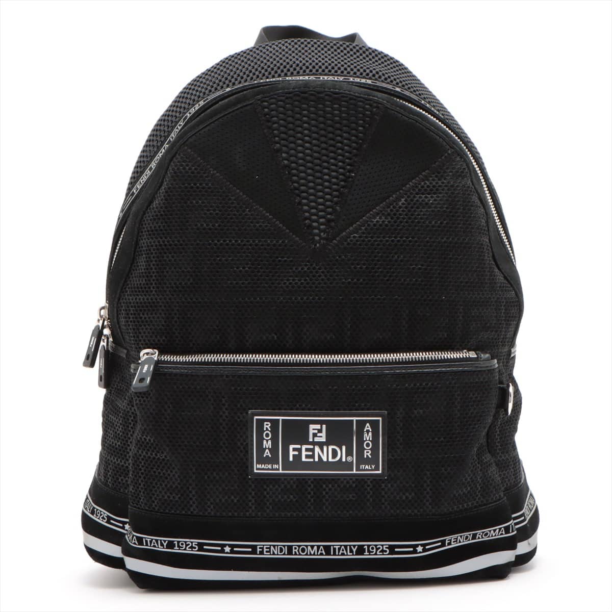 Fendi ZUCCa Mesh Backpack Black 7VZ042
