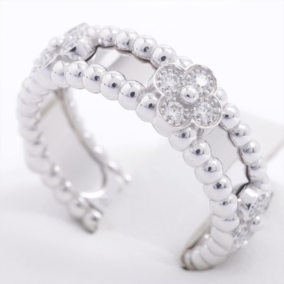 Van Cleef & Arpels PERRELET Sweet clover diamond rings 750 WG 6.9g 50