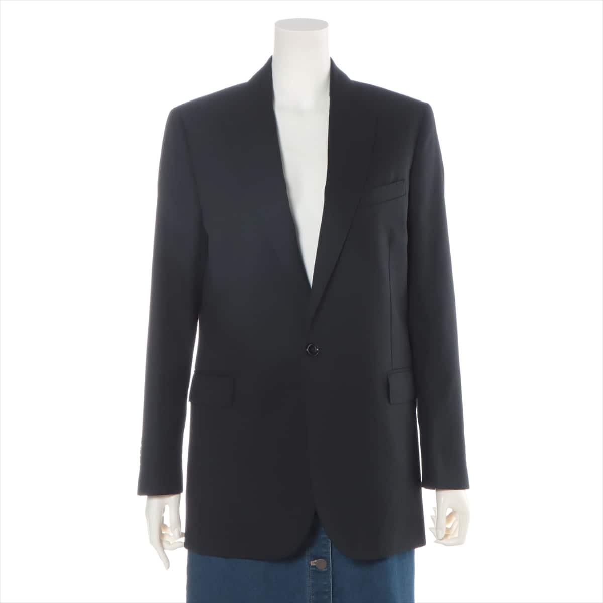 CELINE Wool Tailored jacket 36 Ladies' Black  2V030120D long rectangles