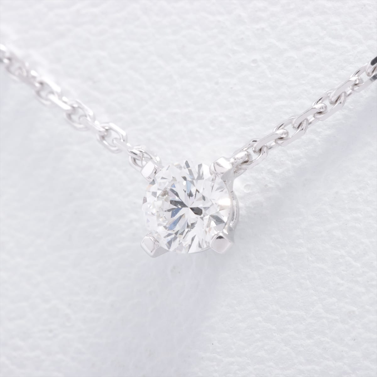 Cartier Love Support Chain diamond Necklace 750 WG 2.5g 0.18ct E VVS1 EX NONE