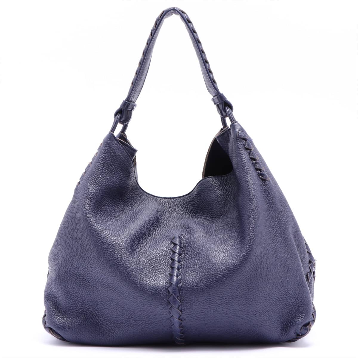 Bottega Veneta Intrecciato Leather One shoulder bag Navy blue