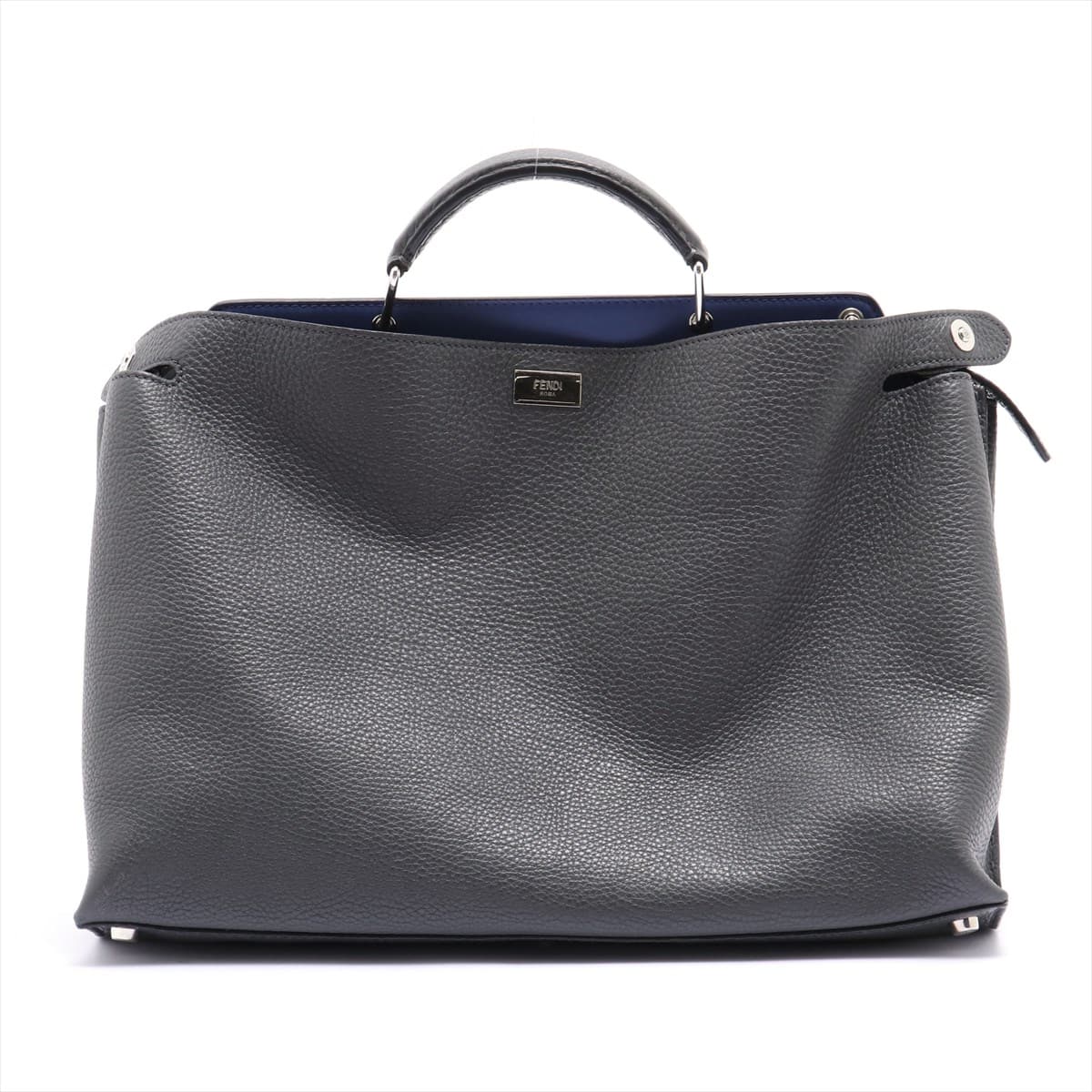 Fendi ZUCCa Peek-a-boo Leather 2WAY Businessbag Grey