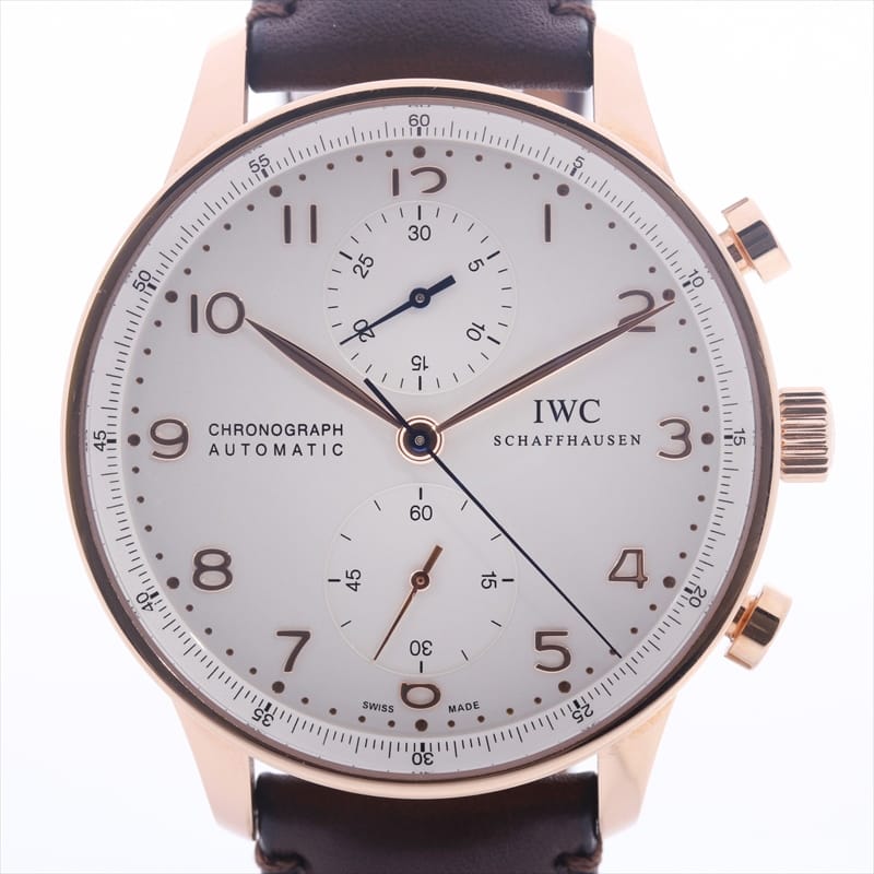 IWC Portugieser IW371480 750 x Non original leather belt AT White-Face