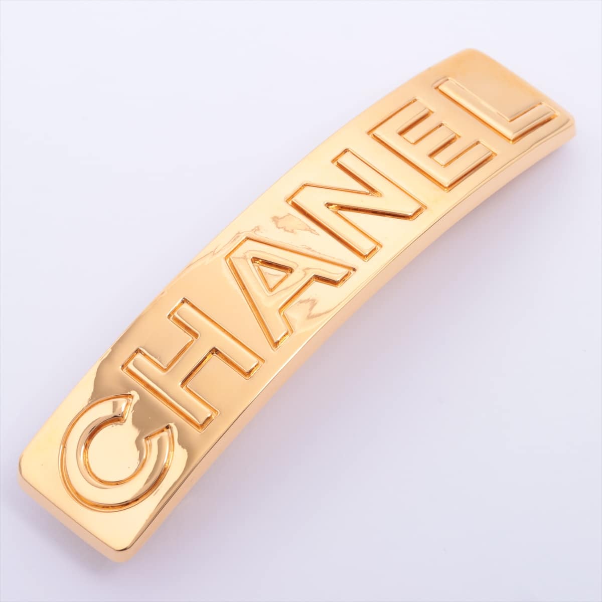 Chanel Logo 97A Hair Slide GP Gold