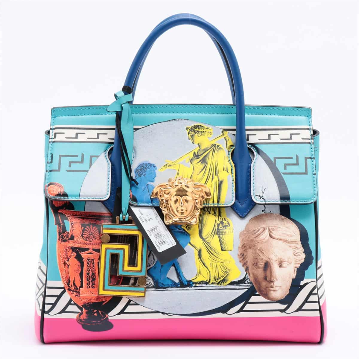 VERSACE Palazzo Empire Leather 2way handbag Multicolor