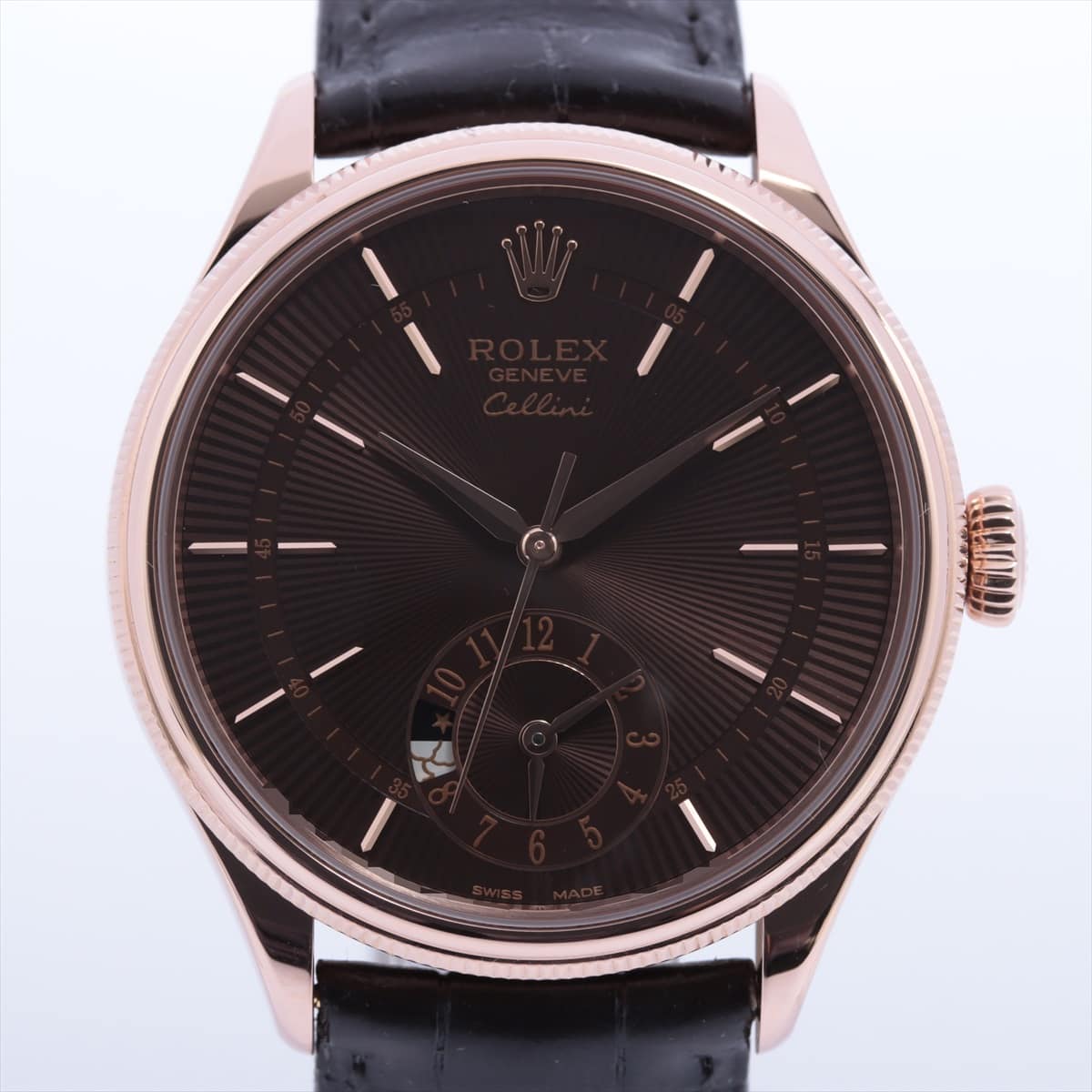 Rolex Cellini 50525 750 x Non original leather belt AT Brown-Face