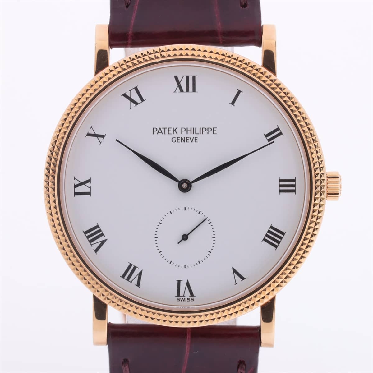 Patek Philippe Calatrava 3919J-001 750 & leather Stem-winder White-Face Comes with a replacement buckle with archive