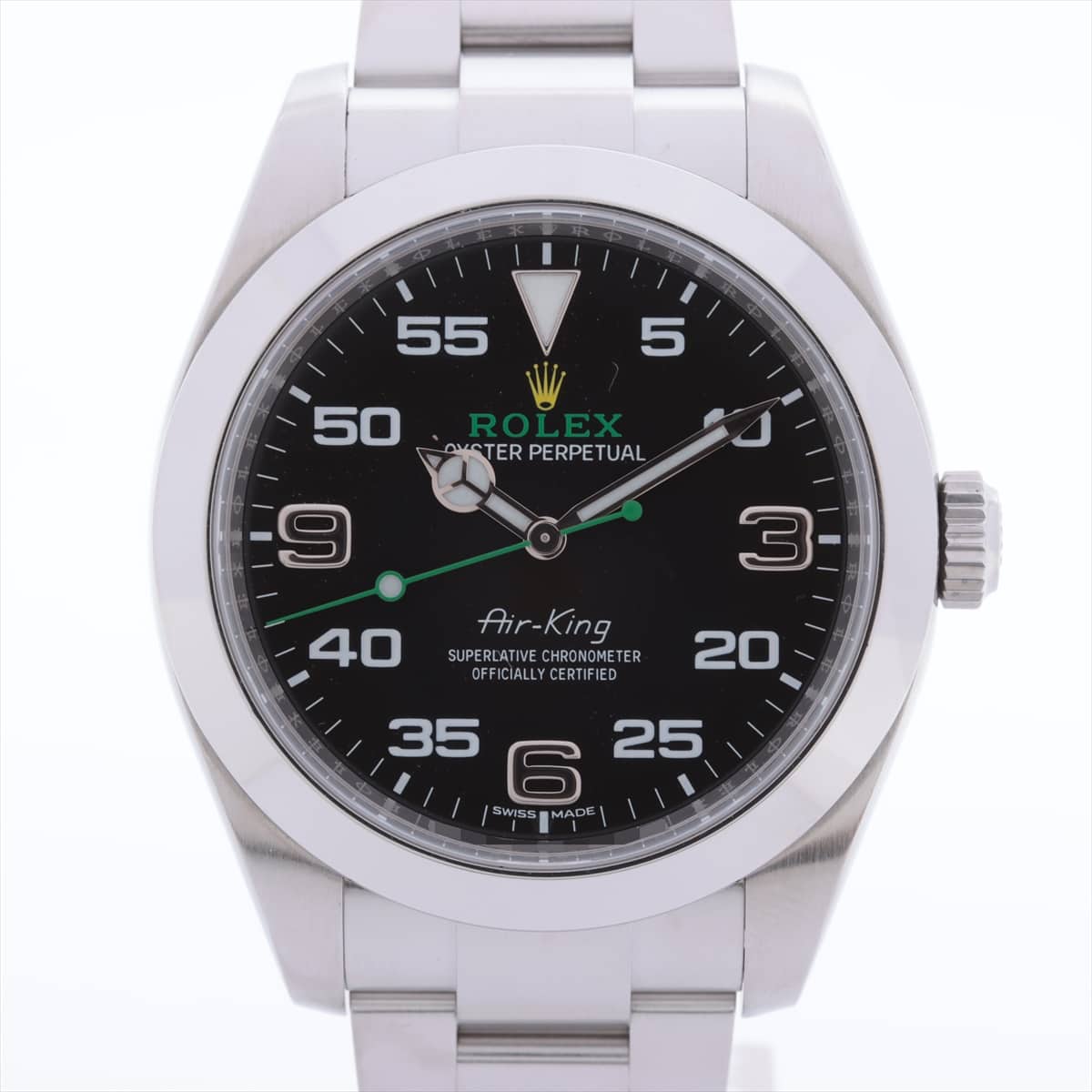 Rolex Air King 116900 SS AT Black-Face Extra Link 1