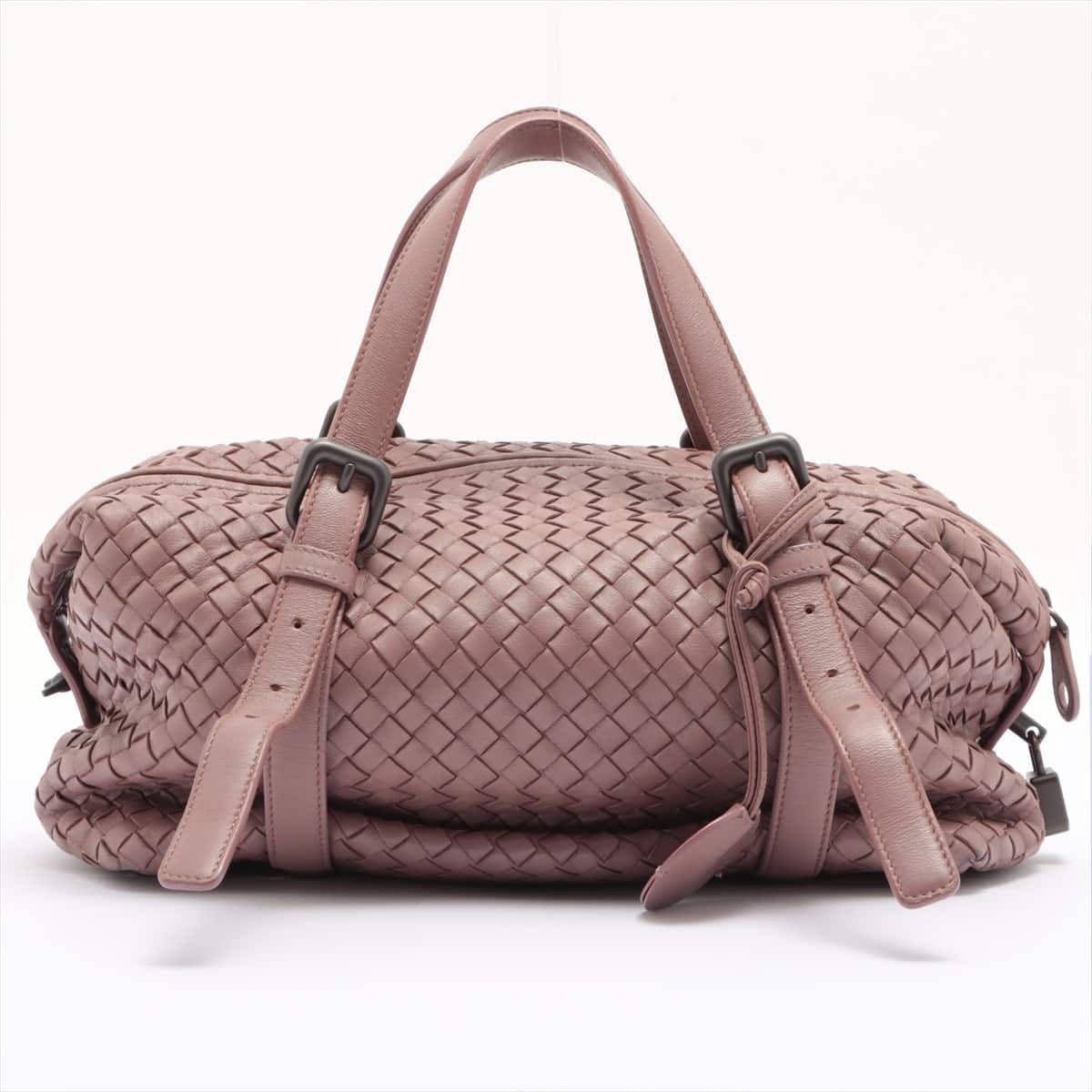 Bottega Veneta Intrecciato Montaigne Leather Hand bag Pink 272801
