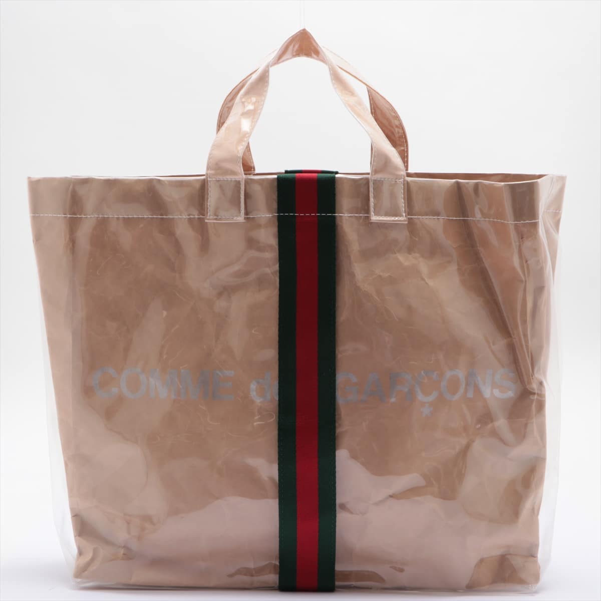 Gucci x Comme des Garcons Vinyl Hand bag Beige