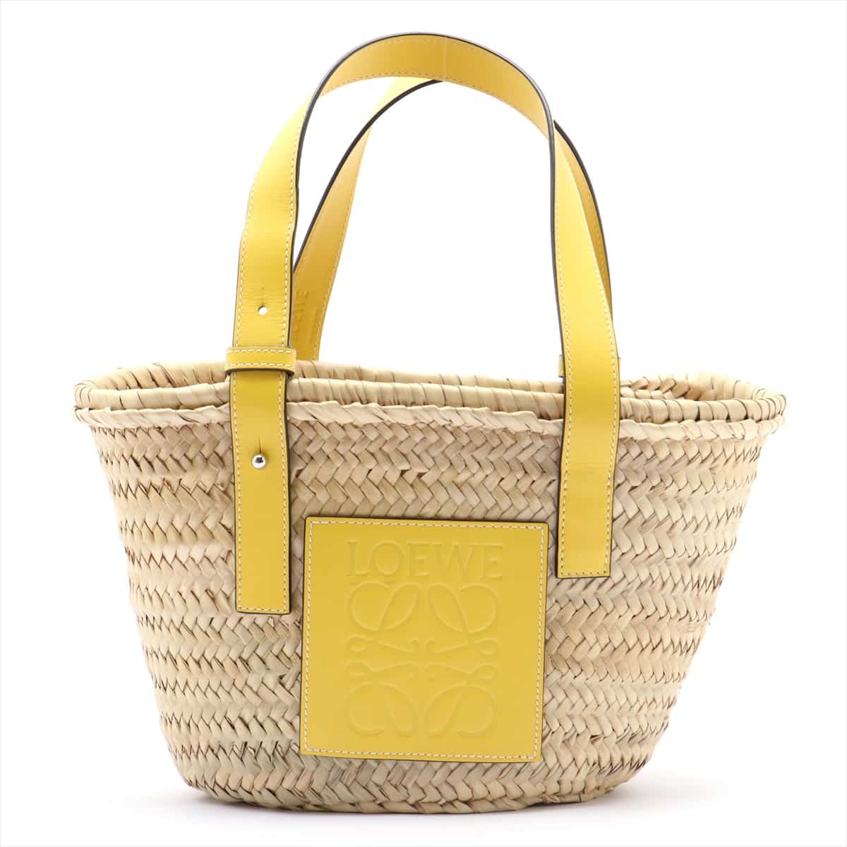 Loewe Basket small Straw & leather Straw bag Yellow