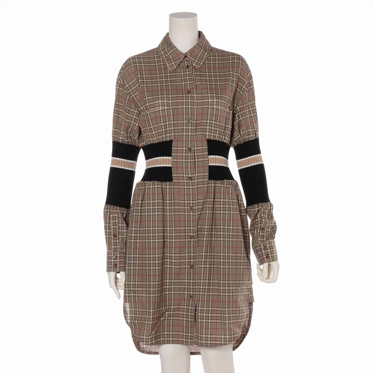 Burberry Tissi period Cotton & Wool Shirt dress 38 Ladies' Brown  8036139