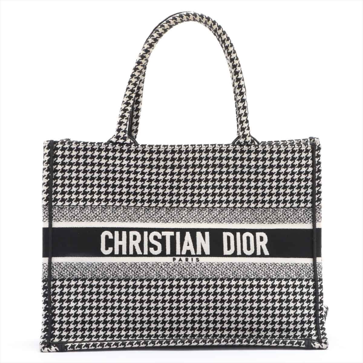 Christian Dior Book Tote canvas Tote bag Black × White