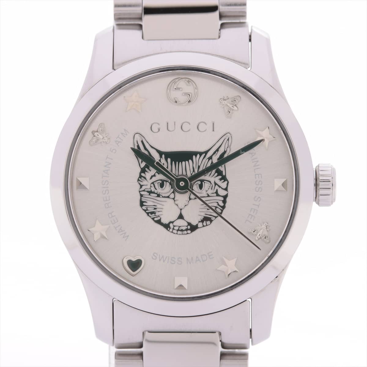 Gucci G-Timeless 126.5 SS QZ Silver-Face Extra Link 2