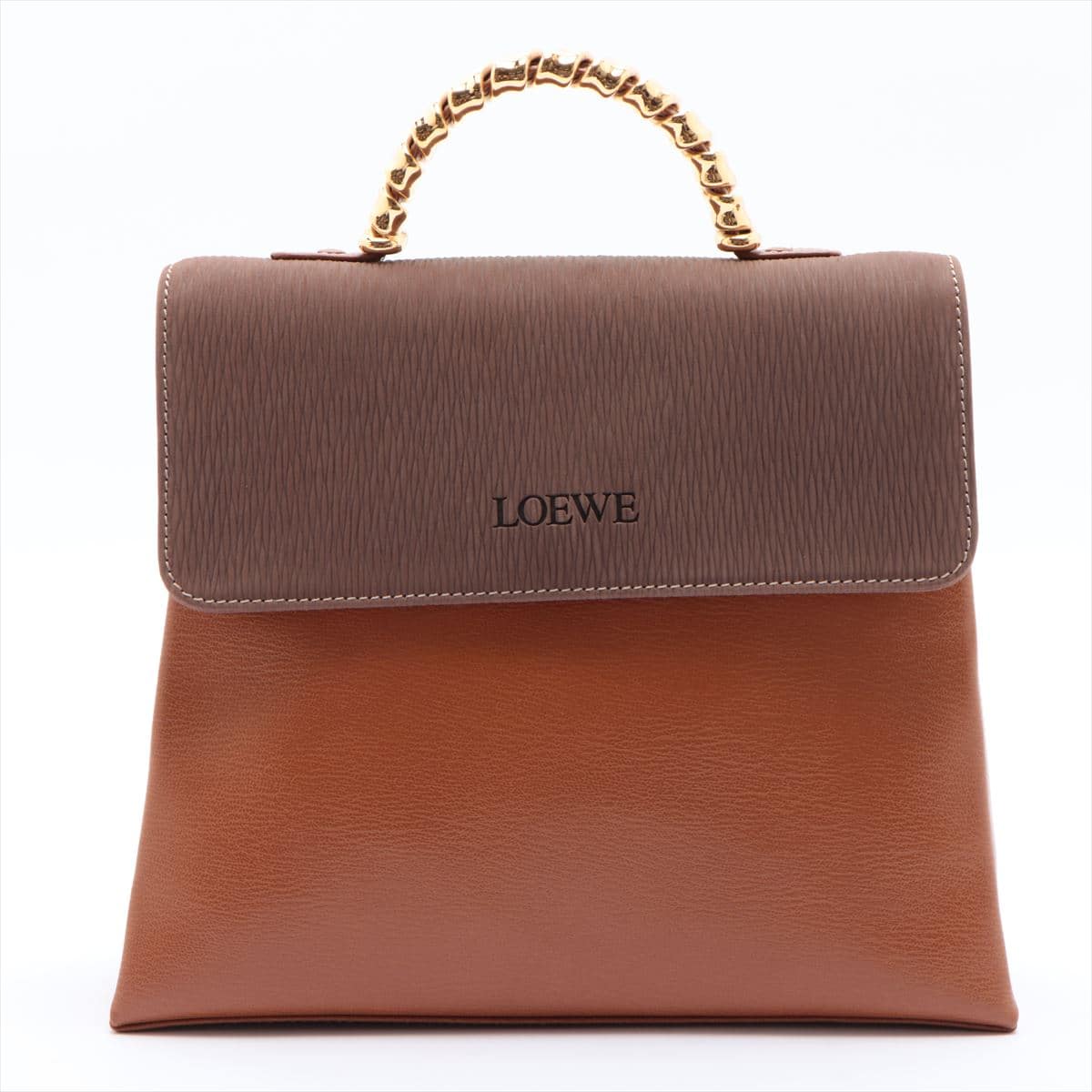 Loewe Velazquez Leather 2way handbag Brown