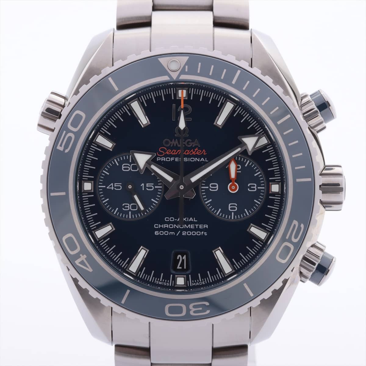Omega Seamaster Planet Ocean Chronograph 232.90.46.51.03.001 TI AT Blue-Face Extra Link 2