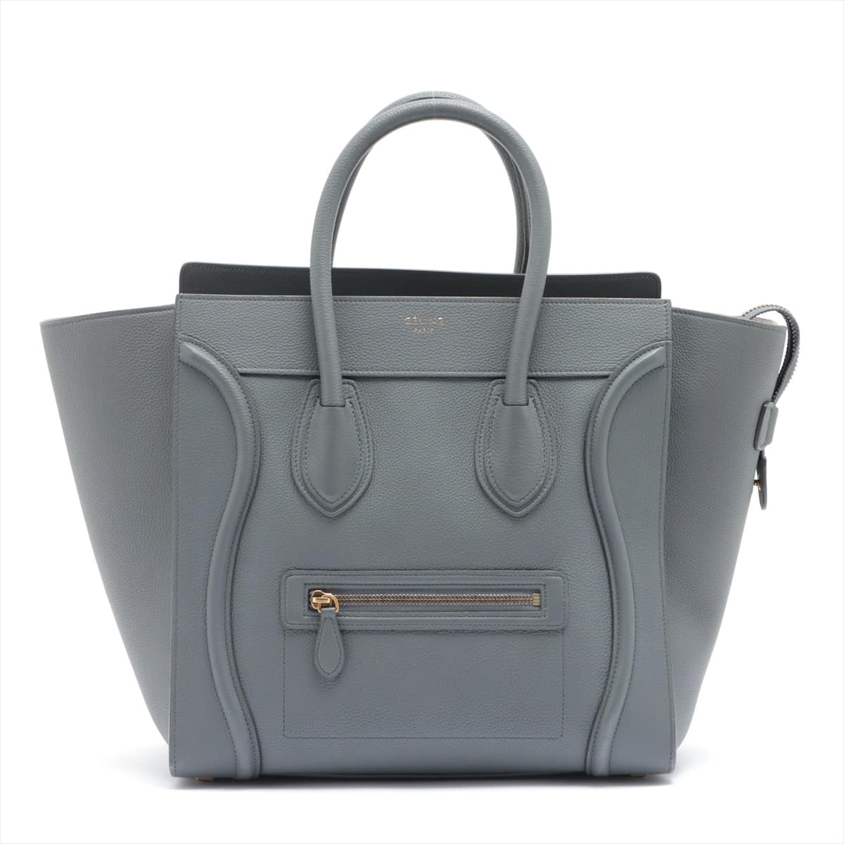 CELINE Luggage Mini shopper Leather Hand bag Grey