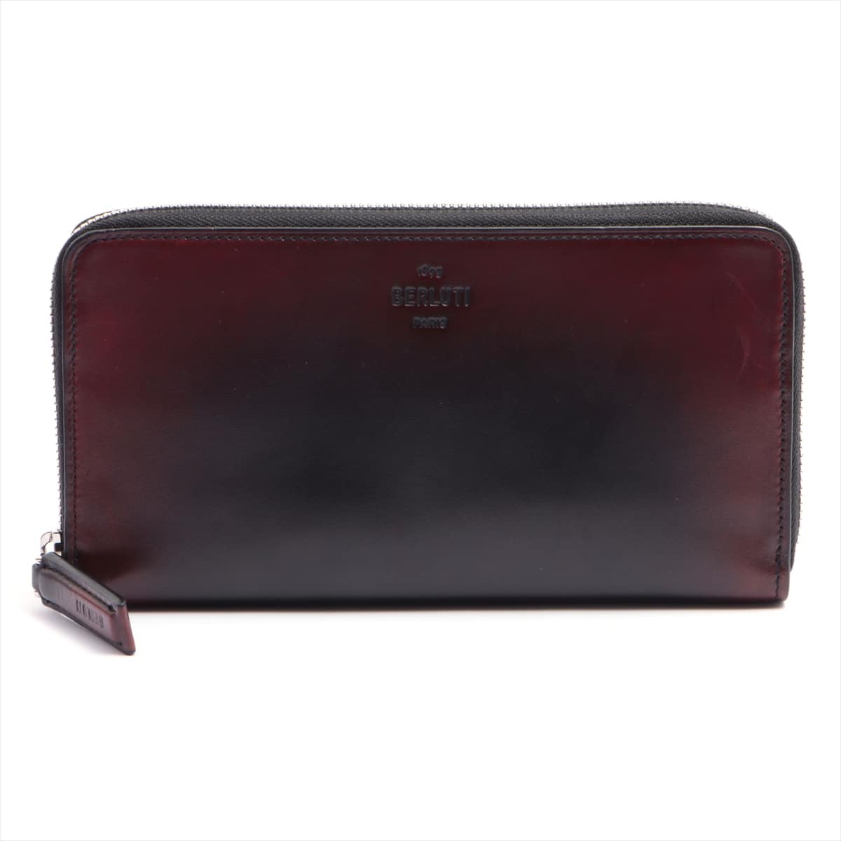 Berluti Round-Zip-Wallet Red x Black There are scratches on the outer surface