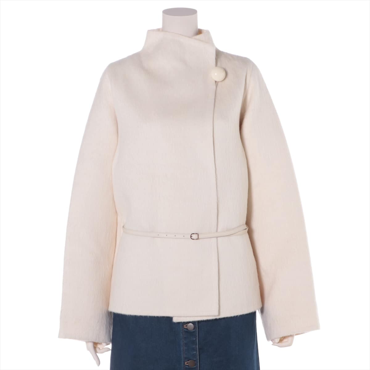 Hermès Wool & Cashmere Jacket 36 Ladies' Ivory  Alpaca