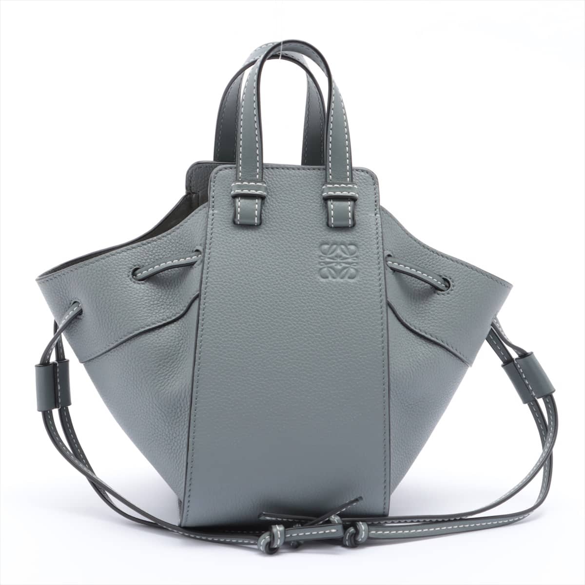 Loewe Hammock Drawstring mini Leather 2way handbag Grey