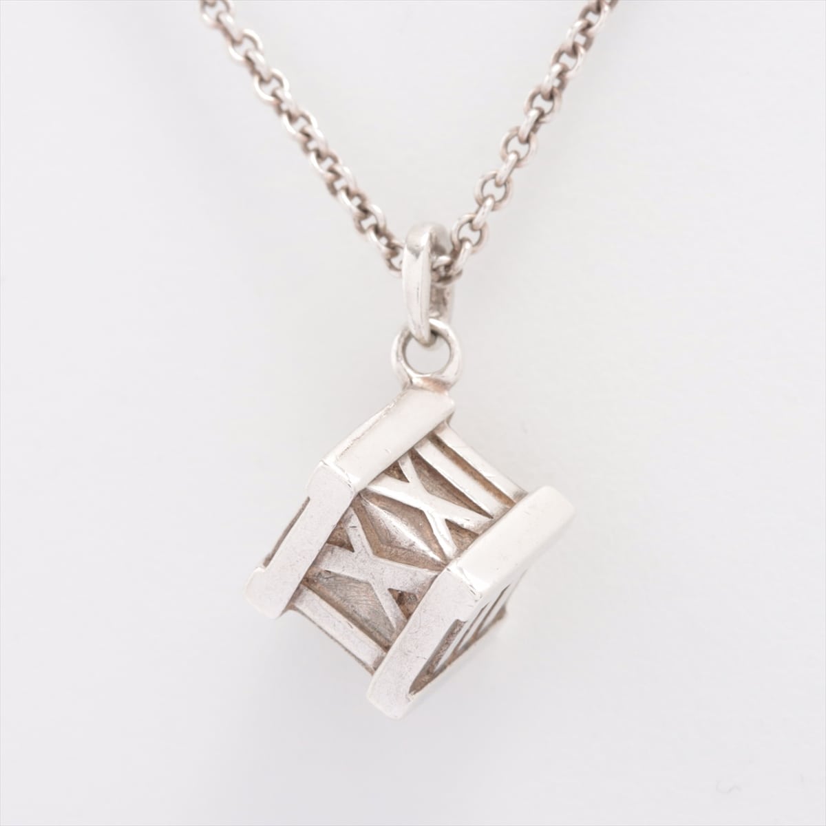 Tiffany Atlas Cube Necklace 925 8.1g Silver