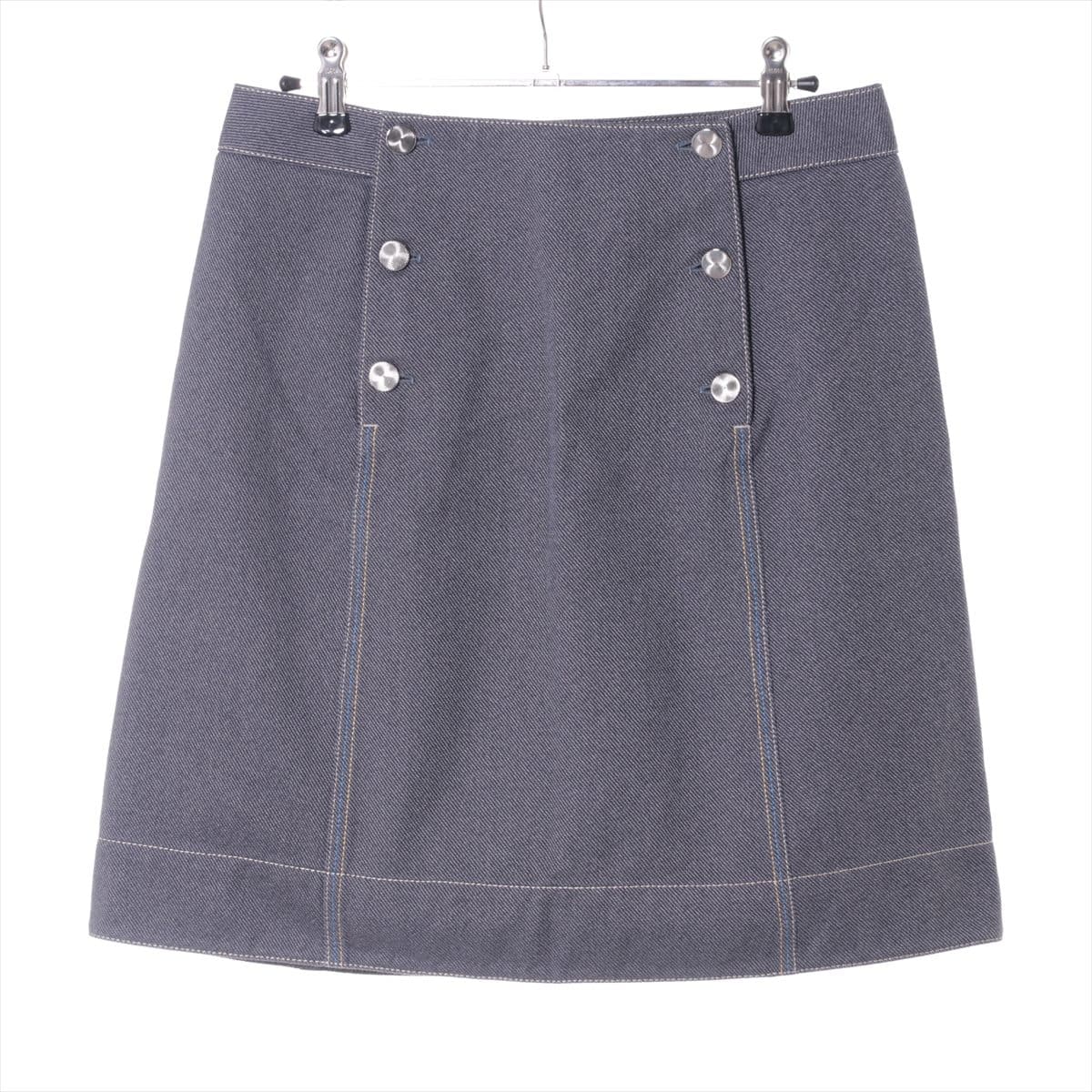 Hermès Cotton Skirt 38 Ladies' Grey