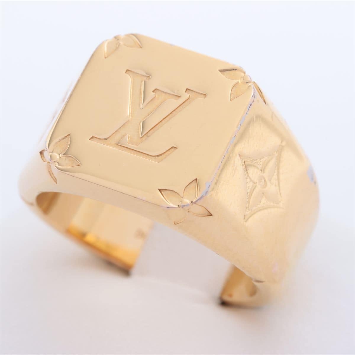 Louis Vuitton M80190 SIGNET RING Monogram rings GP Gold