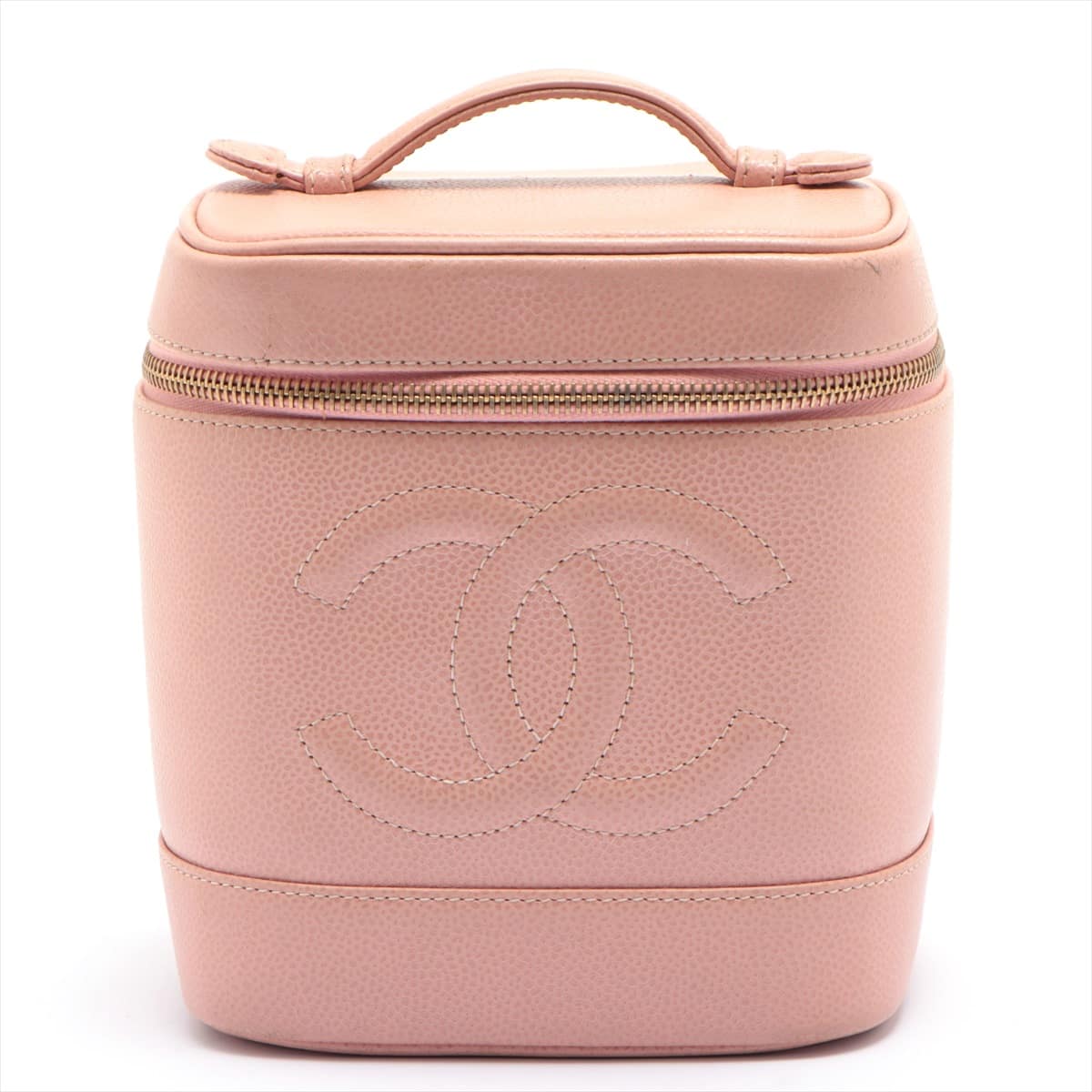 Chanel Coco Mark Caviarskin Vanity bag Pink Gold Metal fittings 8XXXXXX