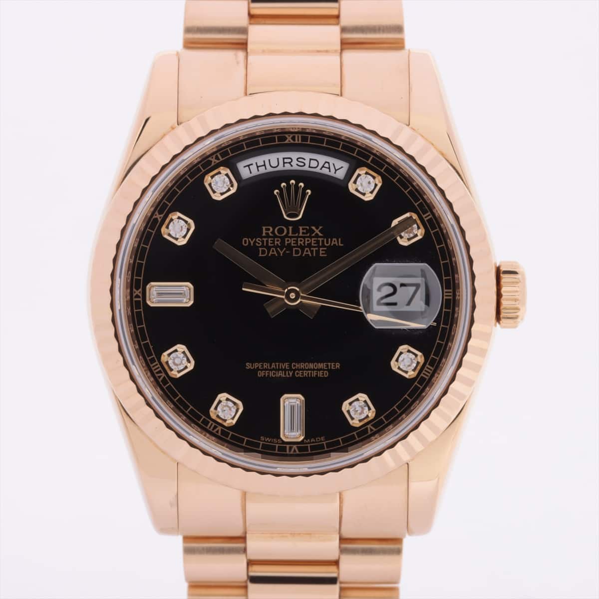 Rolex Day Date 118238A 750 AT Black-Face