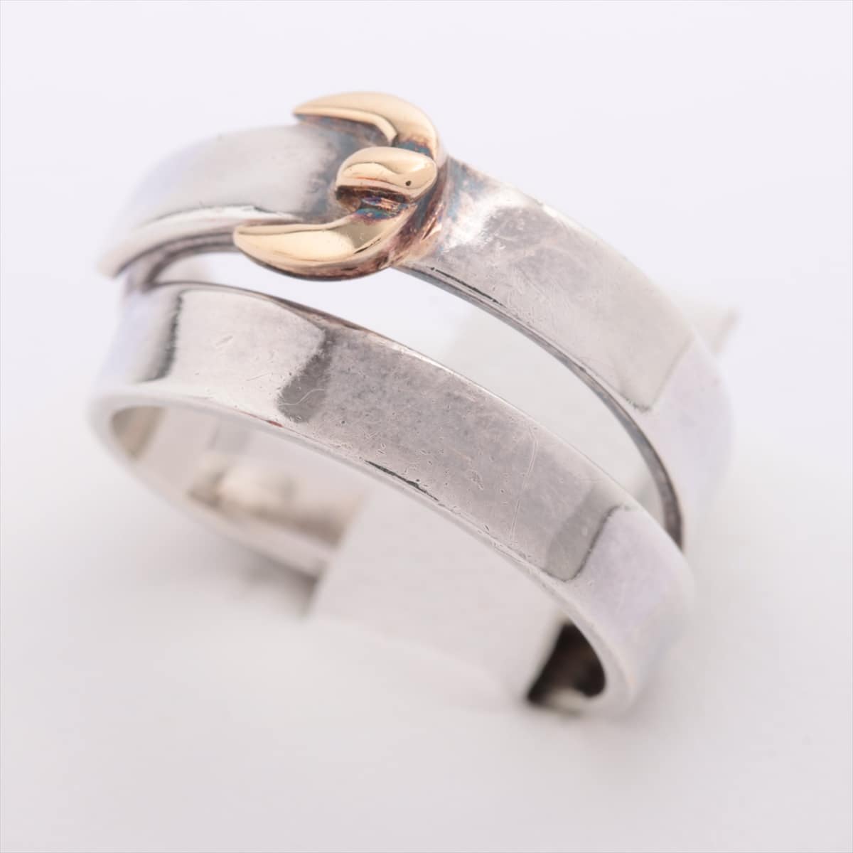 Hermès DOUBLE TRUE rings 925×750 6.2g Silver