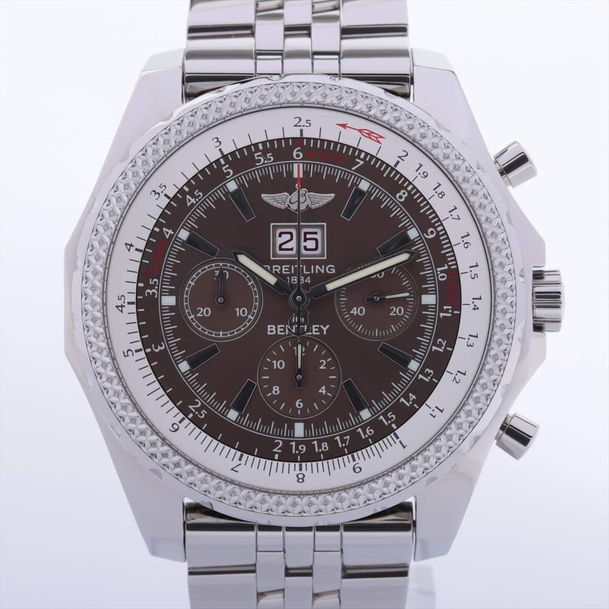 Breitling Bentley 6.75 A44362 SS AT Brown-Face Extra Link 1 Comes with a replacement box with hat