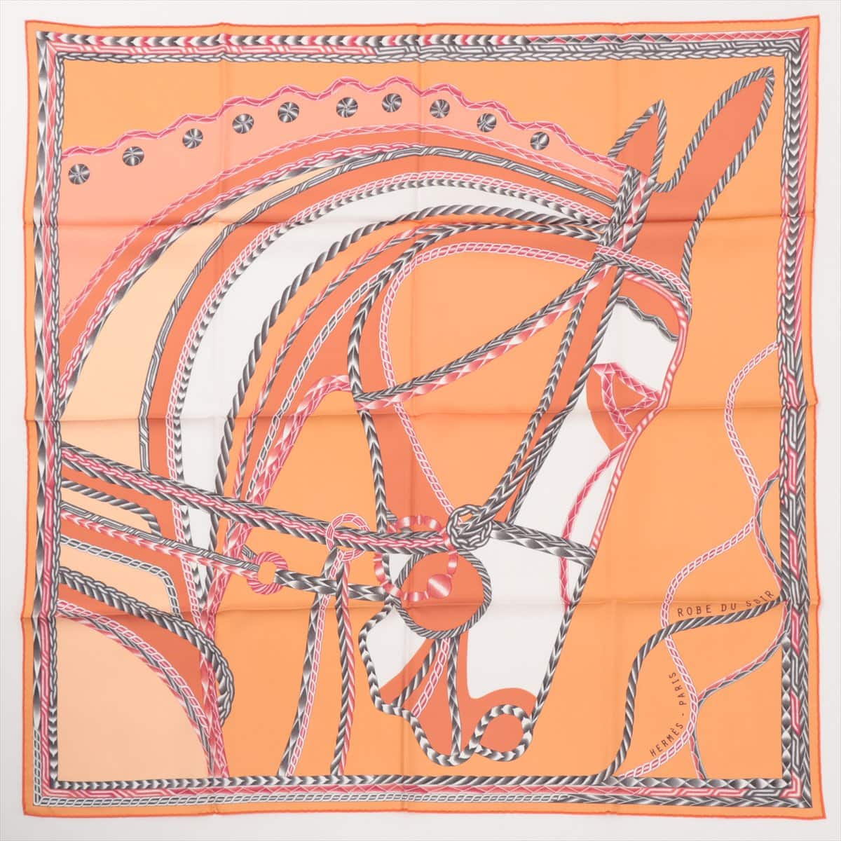 Hermès Carré 90 A VOS CRAYONS Saa colored pencils wo out the protagonist Scarf Silk Pink